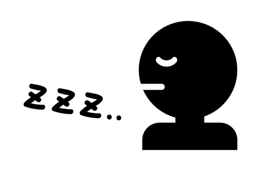 横向きの寝る人 寝る,睡眠,人物,居眠り,仮眠,アイコン,いびき,シルエット,黒のイラスト素材