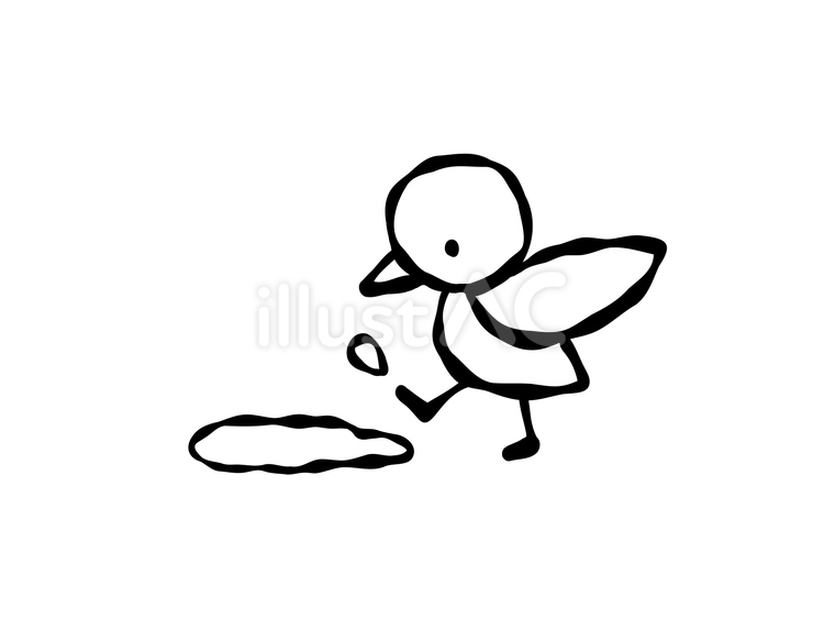 とり 鳥,ひよこ,雨のイラスト素材