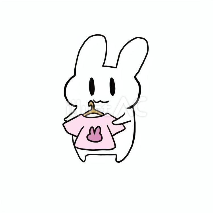 うさぎとピンクシャツ うさぎ,動物,ピンクのイラスト素材