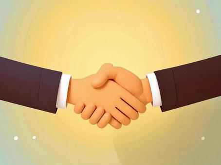 握手するビジネスマンのイラスト