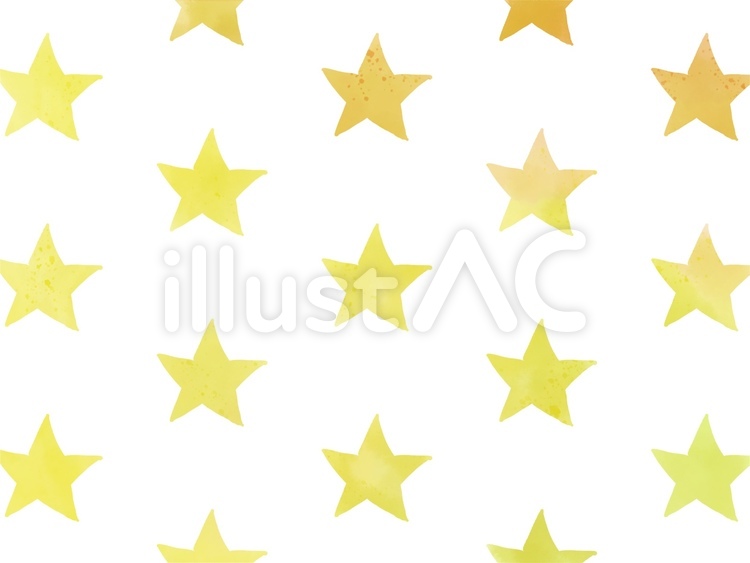 水彩画風　星　黄色 水彩,星,黄色のイラスト素材