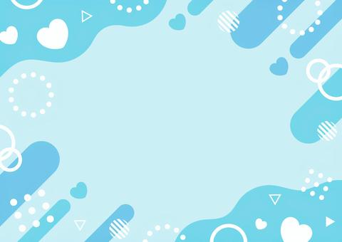 幾何学模様とハートのホワイトデーの背景 ホワイトデー,whiteday,背景,幾何学,フレーム,ハート,3月,枠,飾り枠,春のイラスト素材