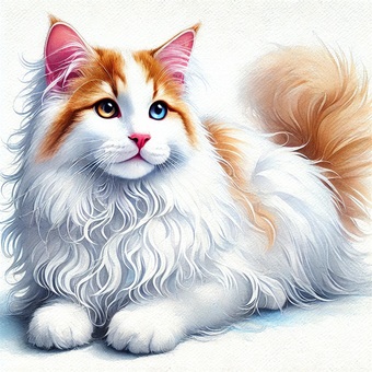 ターキッシュバン ターキッシュバン 動物,猫科,毛皮のイラスト素材