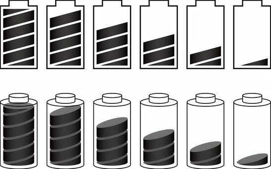 電池セットh 電池,残量,バッテリー,マーク,アイコン,ピクト,満タン,残数,携帯電話,携帯のイラスト素材