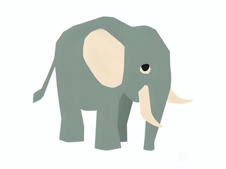 ゾウさん ゾウ,象,動物,グレー,牙のイラスト素材