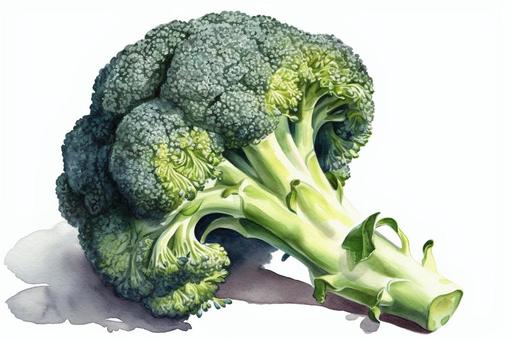 西蘭花水彩, 西兰花, 蔬菜, 植物, JPG