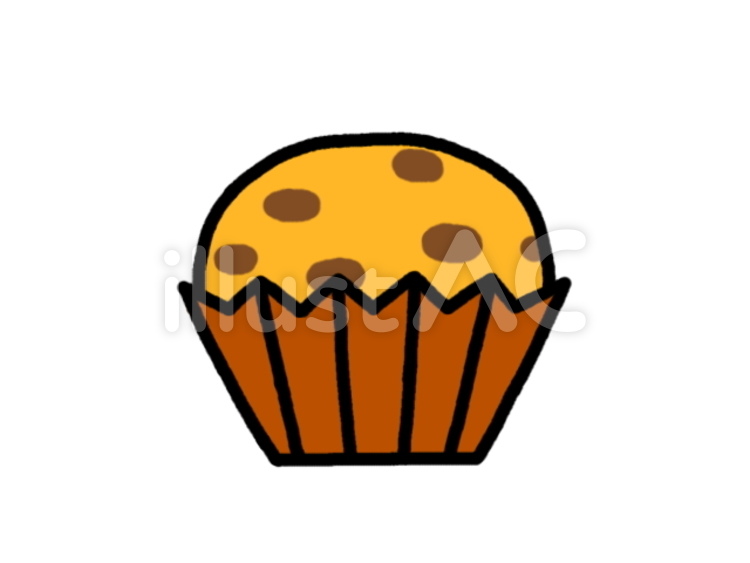 カップケーキ チョコチップイラスト No 無料イラストなら イラストac