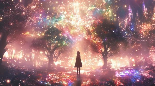 光の世界と少女２