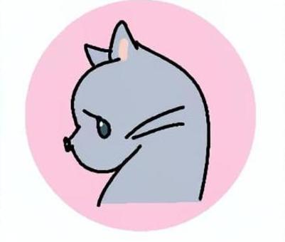 ねこ 猫,かわいい,シンプル,ひげ,子猫のイラスト素材