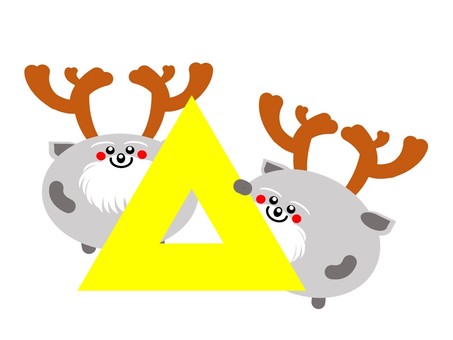 Reindeer and triangle Reindeer and triangle