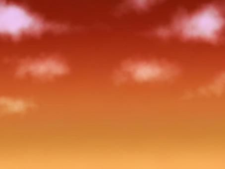 夕焼け 夕焼け,夕方,空,背景,背景素材,雲のイラスト素材