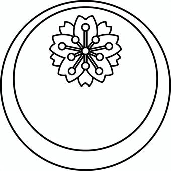 シンプルな税理士バッジ・マークのアイコン 税理士,士業,バッジ,バッヂ,マーク,アイコン,桜,ピンバッジ,日本,シンプルのイラスト素材