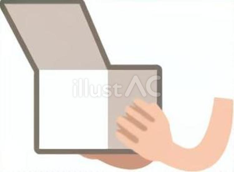 フタが開いた箱を持つ手 フタ,箱,開いたのイラスト素材