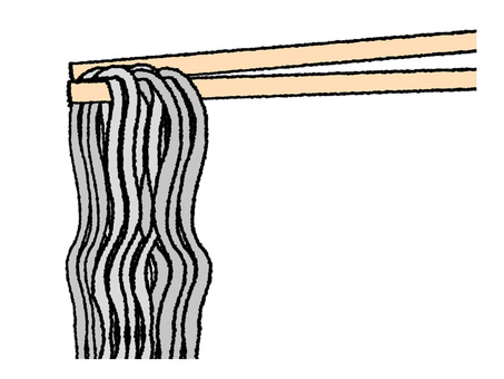 蕎麦 蕎麦 蕎麦,食べ物,箸,pop調,手描き,挿絵,ワンポイント,素材,商用可,無料のイラスト素材