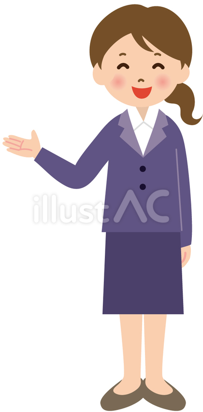 笑顔の働く女性