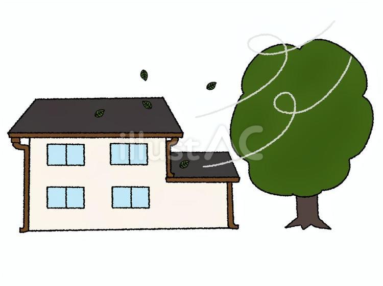 家 家,屋根,雨樋のイラスト素材