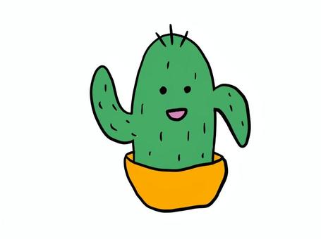 サボテン　みどりクン サボテン,植物,みどり,鉢植え,トゲトゲのイラスト素材