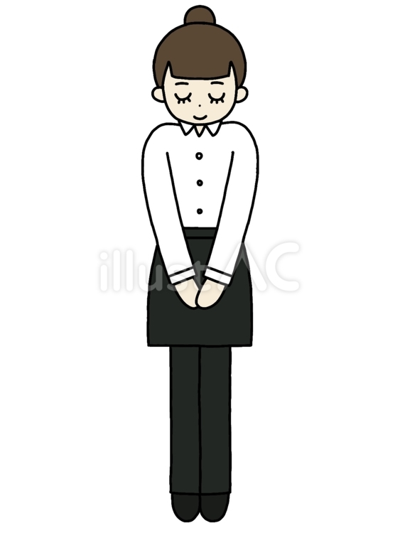 お辞儀をする女性 女性,お辞儀,人物のイラスト素材