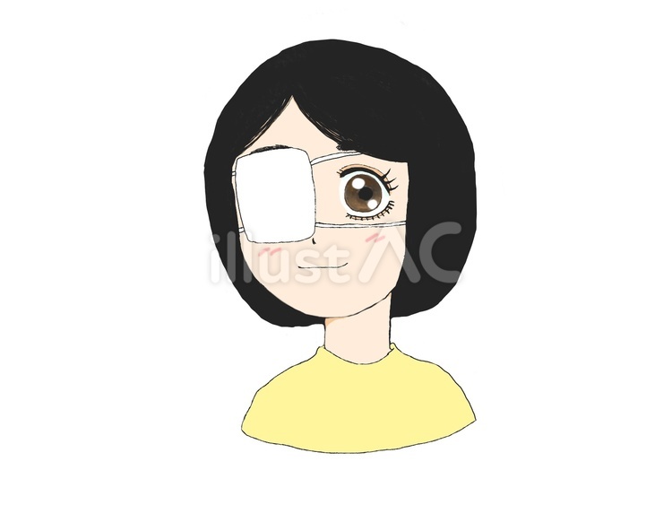 眼帯している人 眼帯,目,人物のイラスト素材