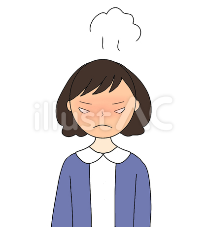 怒っている女性