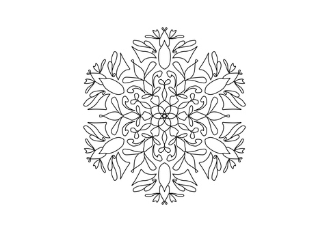 マンダラ塗り絵 マンダラ,ぬり絵,色鉛筆,図案,模様,アート,手書き,ボケ防止,ストレス解消,イラストのイラスト素材
