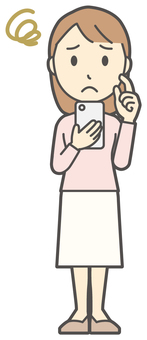  ロングヘア女性-008-全身