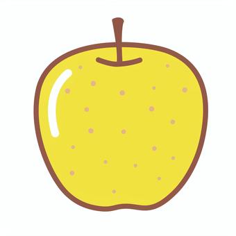 トキりんご トキりんご りんご,トキりんご,丸ごと,一個,大きい,黄色,果物のイラスト素材