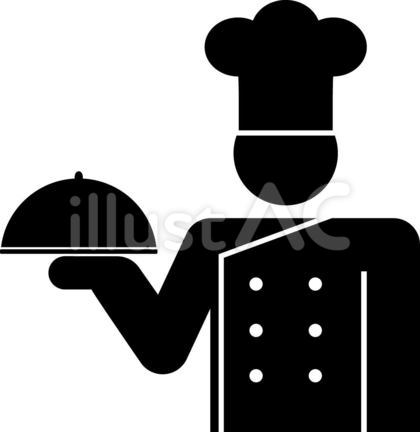 料理を持つ料理人