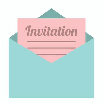 招待状 招待状,手紙,便箋,結婚式,パーティー,お知らせ,封筒,カラフル,イラストのイラスト素材