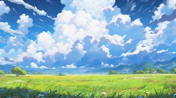 summer sky illustration, , JPG