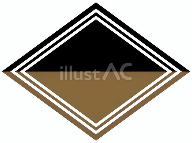 ひし形の黒とベージュの分割フレーム背景 ひし形,分割,ダイヤのイラスト素材