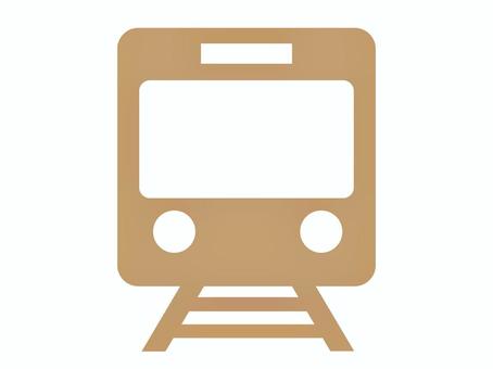 電車のシルエット（鉄道のアイコン） 電車,アイコン,鉄道,シルエット,列車,マーク,乗り物,ピクトグラム,線路,正面のイラスト素材