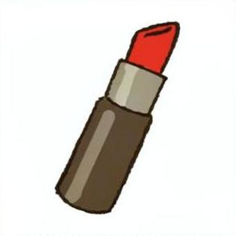 手描きの赤い口紅 口紅,コスメ,手描き,可愛い,シンプルのイラスト素材