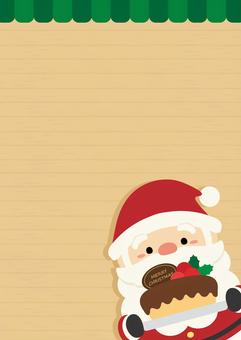 サンタクロースとクリスマスケーキ02 サンタクロースとクリスマスケーキ02 サンタクロース,クリスマス,クリスマスケーキ,背景,フレーム,ケーキ,12月,冬,クリスマスカード,クリスマスメニューのイラスト素材