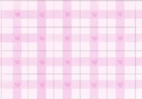 ハートチェック（ピンク） 背景,チェック,ハート,ゆめかわ,ピンク,かわいい,シンプル,バレンタイン,包装紙,手描きのイラスト素材
