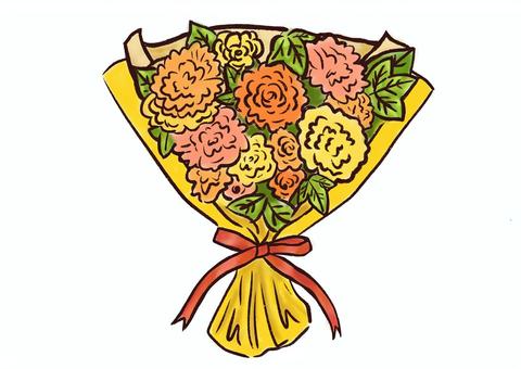 Orange and yellow flower bouquet, , JPG and PNG