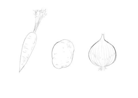 野菜イラスト3(線画) 野菜,人参,ニンジン,にんじん,じゃがいも,ジャガイモ,玉ねぎ,たまねぎ,玉葱,タマネギのイラスト素材
