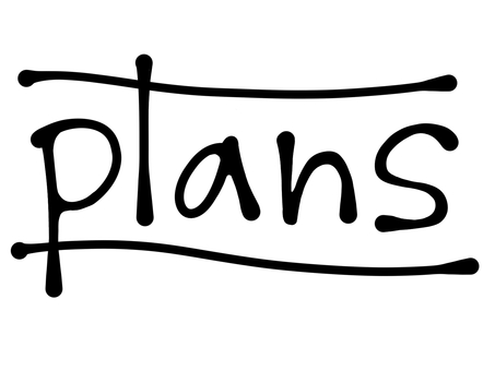 Plansの文字 プラン,コース,料金,契約,登録,サービス,オプション,利用,プロモーション,マーケティングのイラスト素材