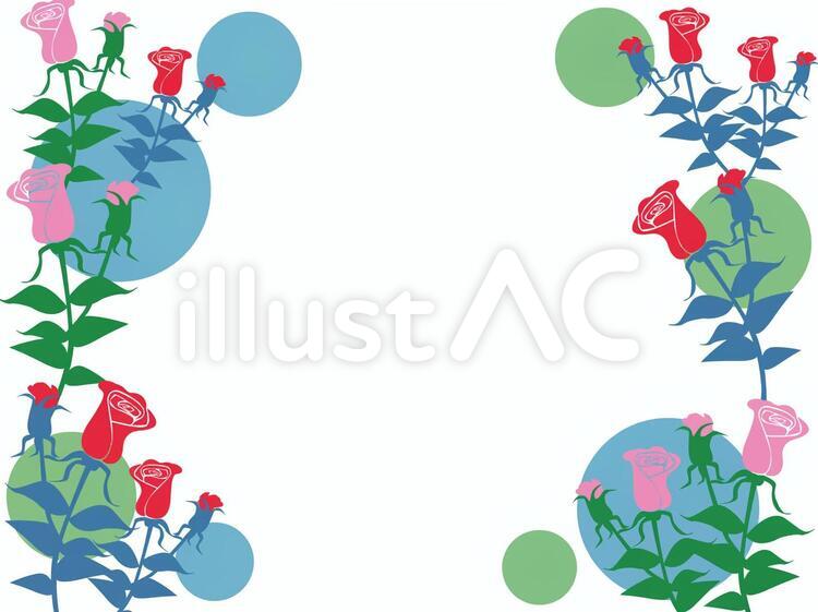 薔薇のフレーム 薔薇,フレーム,枠のイラスト素材