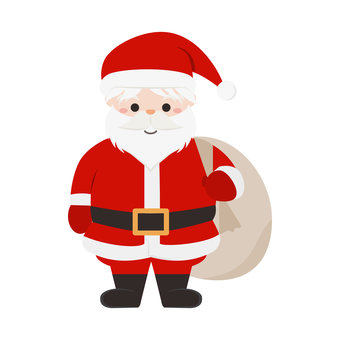 プレゼント袋を持つサンタクロース