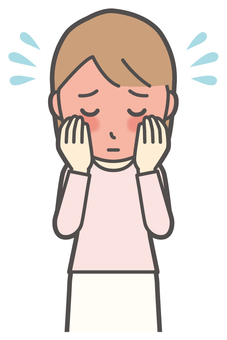 Illustration, it's embarrassing, female, blush, 