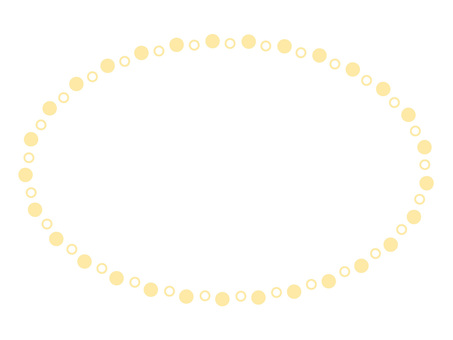 Yellow round line oval frame, , JPG and PNG