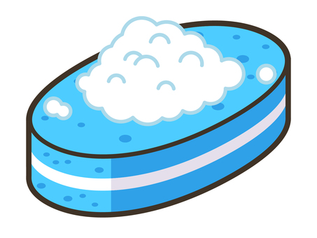 掃除_スポンジ12 スポンジ,ウレタンスポンジ,キッチンスポンジ,泡,洗剤,掃除用具,掃除道具,道具,用具,クリーナーのイラスト素材