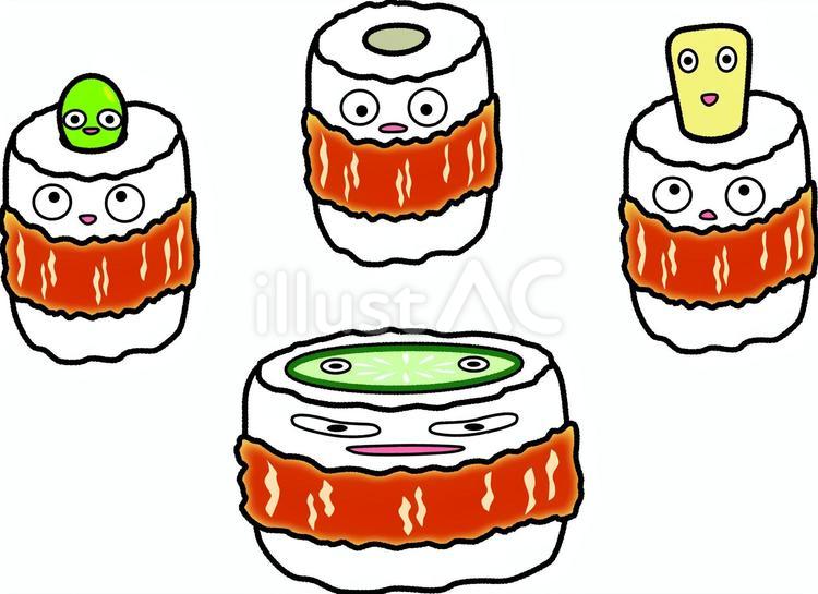 ちくわ ちくわ,小田原,練り物のイラスト素材