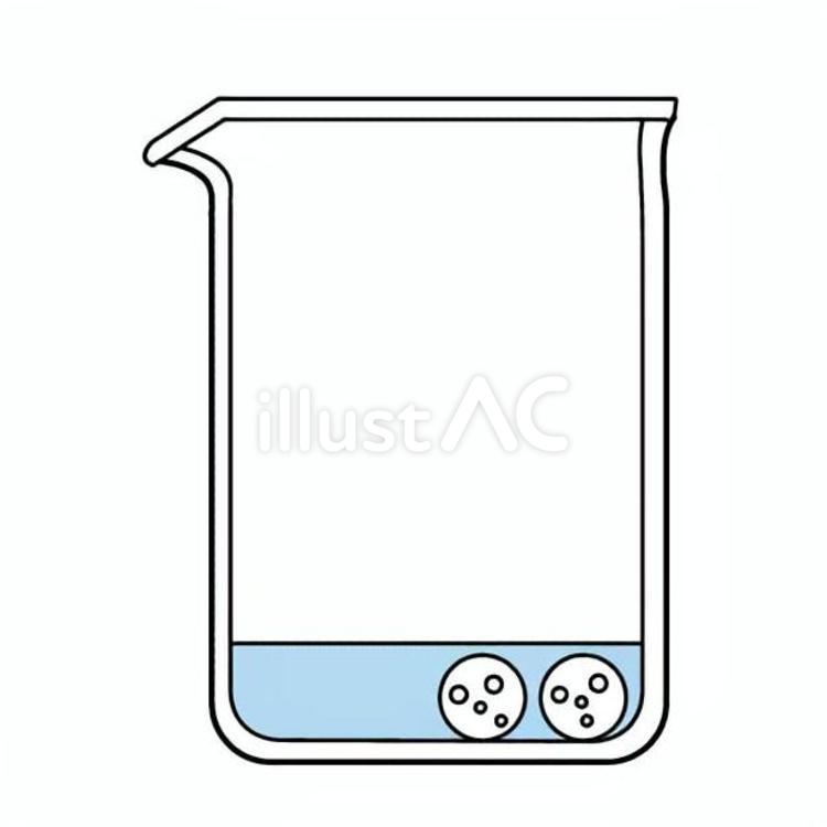 水が減っている 減る,ビーカー,水のイラスト素材