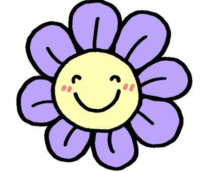 Black rim cute flower illustration 4, flower, tiny, nico nico, JPG and PNG