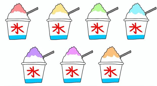 Illustration, shaved ice, summer, summer festival, 