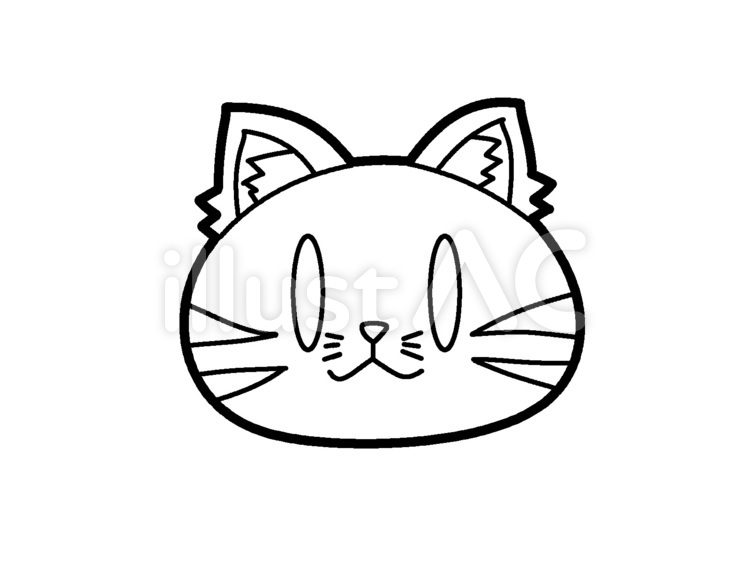 無色のネコのアイコン ネコ,アイコン,動物のイラスト素材
