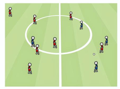 サッカー サッカー,選手,シルエット,サッカー場,場所,会場,スタジアム,模様,柄,お知らせ用のイラスト素材