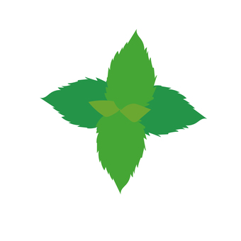 ミント　ハーブ ミント,スペアミント,はっか,薄荷,チョコミント,スイーツ,デザート,お菓子,のど飴,呼吸器のイラスト素材